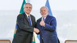 Presidente da Argentina, Alberto Fernández, em sua quinta visita a Lula
