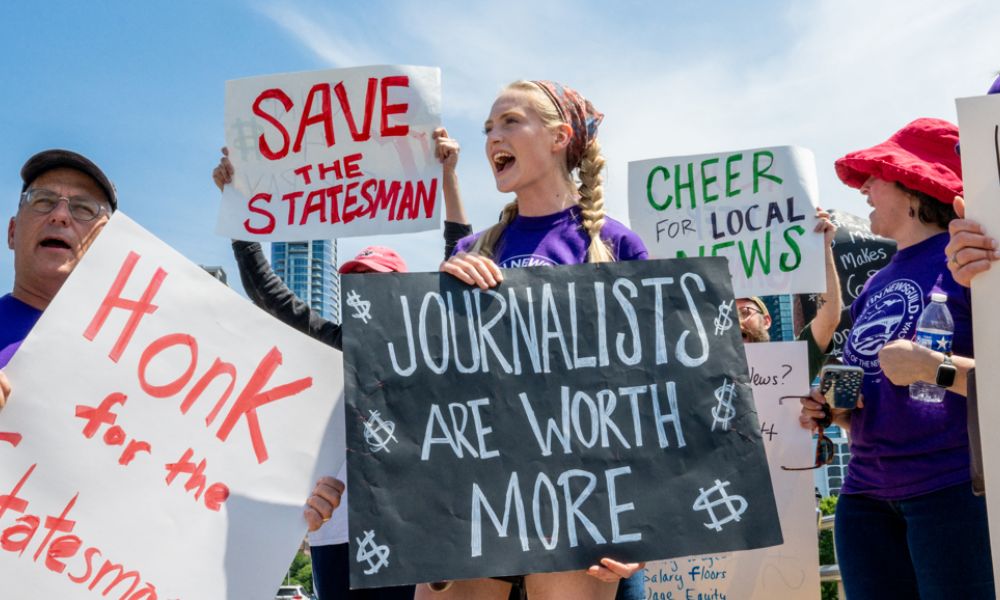 protesto jornalistas