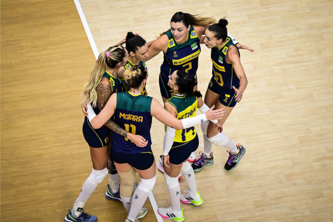 Seleção brasileira feminina de vôlei venceu a Itália na Liga das Nações