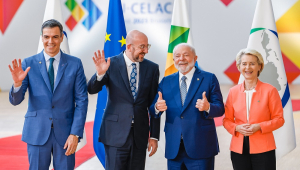 Presidente da República, Luiz Inácio Lula da Silva, durante sessão de abertura da III Cúpula CELAC-UE.
