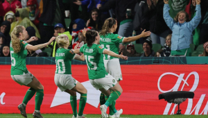 McCabe fez um gol olímpico para a Irlanda na Copa do Mundo Feminina