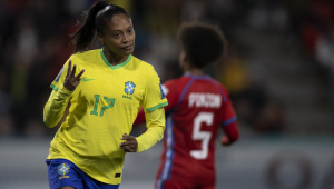 Ary Borges anotou um hat-trick na estreia do Brasil na Copa do Mundo Feminina