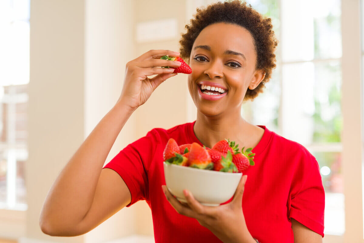Alimentação saudável aumenta a saúde e o bem-estar do corpo 