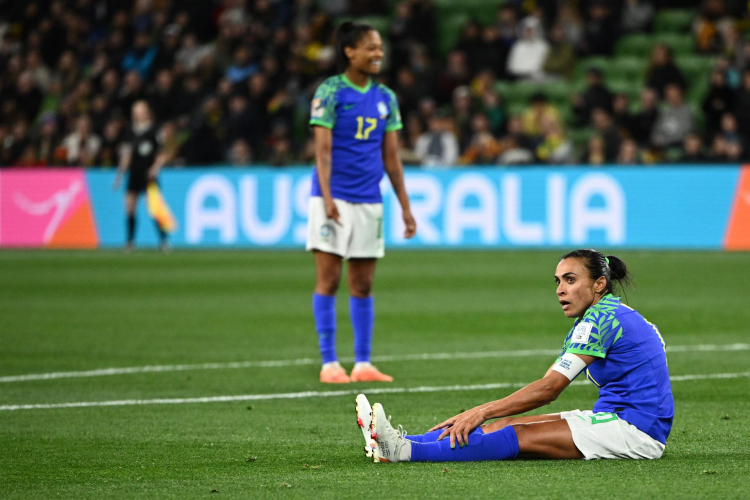 Marta foi titular na partida entre Brasil e Jamaica