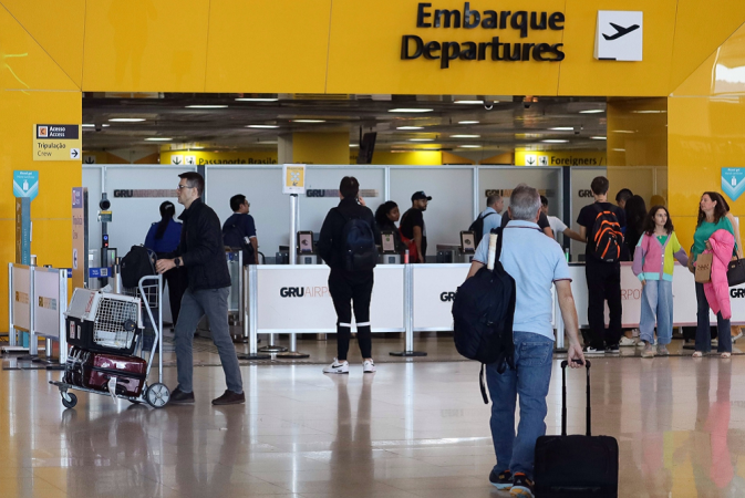 Movimentação de passageiros no Aeroporto Internacional de Guarulhos