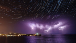 Chuva de meteoros Perseide observada em Cadaqués, na Espanha