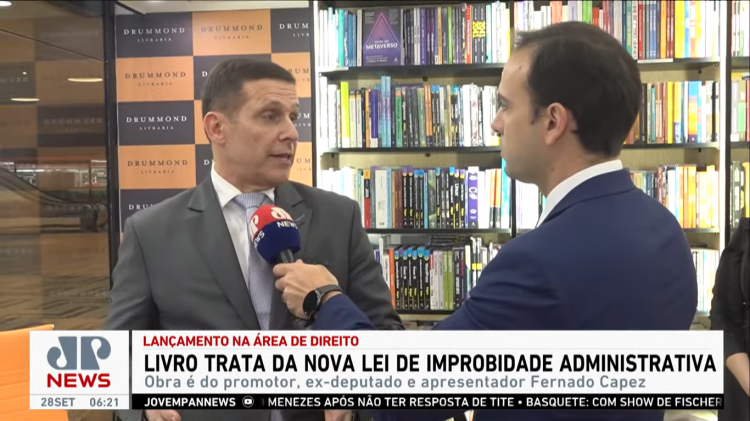 Novo livro de Fernando Capez aborda desafios e avanços após mudanças na lei de improbidade