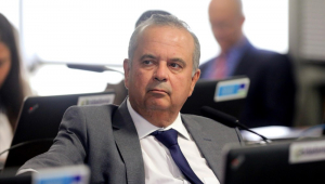 O Senador Rogério Marinho, durante debate sobre pauta de segurança pública