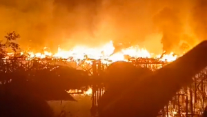 Incêndio na Vila Gilda, em Santos