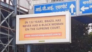 outdoor-campanha-ministra-negra-stf-lula-g20-india-reproducao-jovem-pan-news
