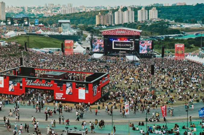 Festival Lollapalooza visto de cima