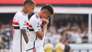 Comemoração do gol de Rodrigo Nestor, do São Paulo, durante a partida contra o Flamengo