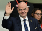 O presidente da FIFA, Gianni Infantino, &eacute; visto nas arquibancadas durante a partida de futebol do Grupo B da Copa do Mundo Feminina de 2023 entre Canad&aacute; e Austr&aacute;lia