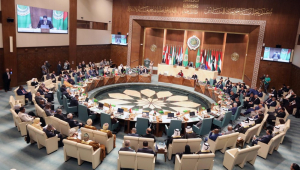 Uma visão geral da reunião de emergência dos ministros das Relações Exteriores árabes na sede da Liga Árabe