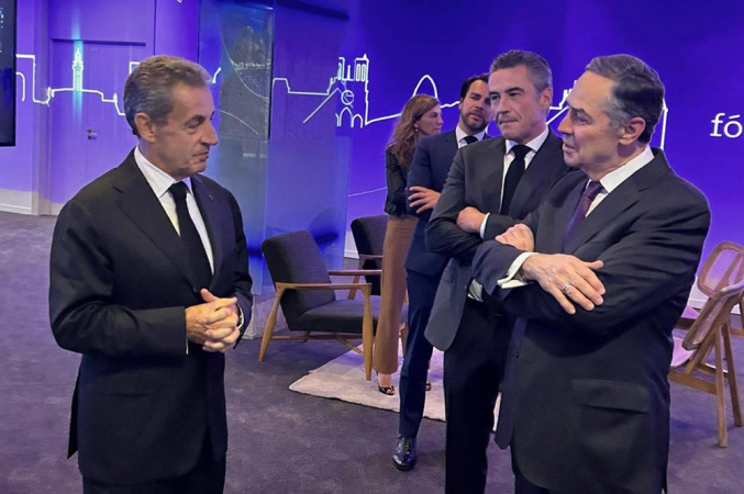 Presidente do STF encontra o ex-presidente da França Nicolas Sarkozy
