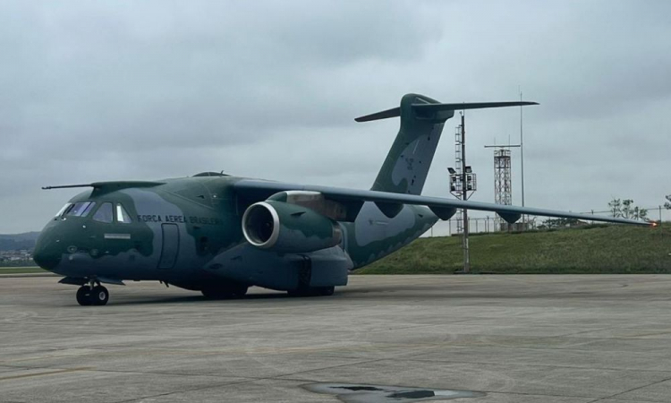 aeronave-KC-390-Millennium-repatriados-Israel-aeroporto-de-guarulhos-divulgação-Governo-Federal-Força-Aérea-Brasileira