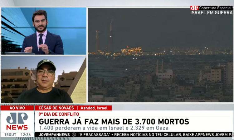 Frame do Fast news com brasileiro que mora em Israel