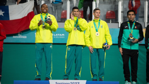 Brasil conseguiu medalha de ouro no taekwondo masculino por equipes