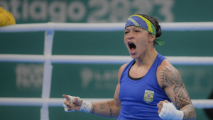 A pugilista Bia Ferreira conquistou medalha de ouro nos Jogos Pan-Americanos de Santiago de 2023