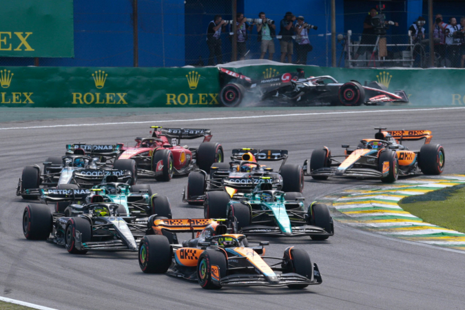 Acidente na largada do GP do Brasil de Fórmula 1