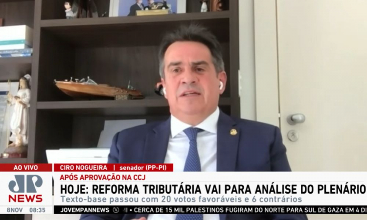 Ciro Nogueira defende aprovação da reforma tributária, mas diz que ‘Brasil não pode ter o IVA maior do mundo’