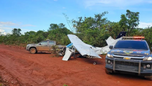 Polícia encontrou drogas em avião, que fez pouso de emergência no interior do Mato Grosso