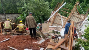 Casa desabou em Gramado, no Rio Grande do Sul