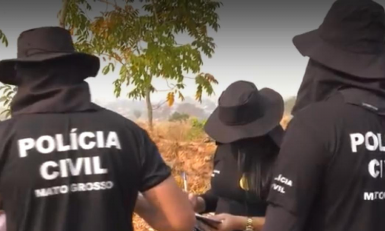 Policiais em diligências no Mato Grosso, durante buscas por corpos de quatro maranhenses mortos por facção criminosa em 2021