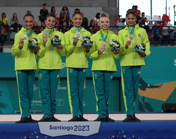 Brasil conquistou ouro na ginástica rítmica