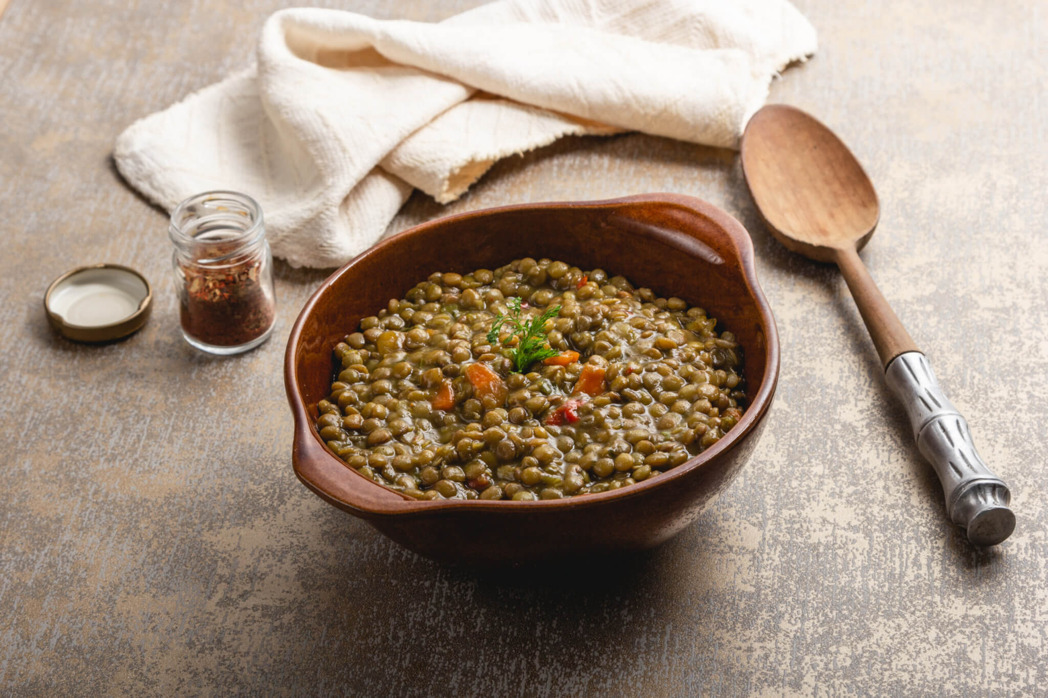 A lentilha é um alimento rico em proteínas 