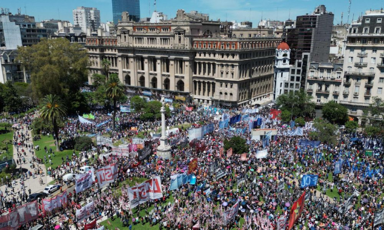 manifestacao na Argentina