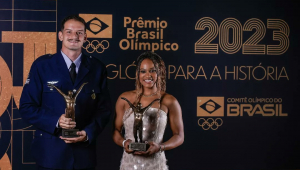 Rebeca Andrade e Marcus D'Almeida foram eleitos os melhores atletas do Brasil em 2023