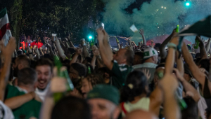 Torcida do Palmeiras celebra