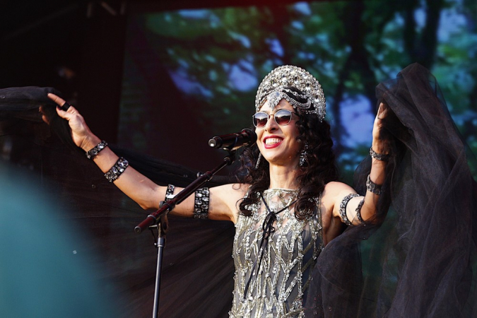 A cantora Marisa Monte se apresenta no festival Rock The Mountain no Parque de Exposições Itaipava, em Petrópolis