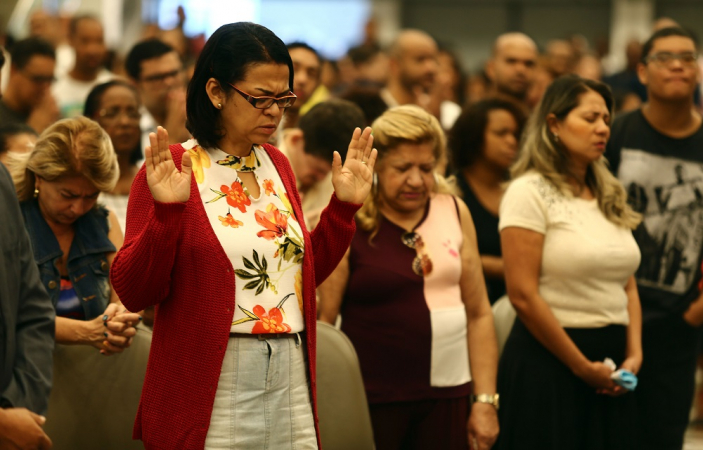 Culto em igreja evangélica