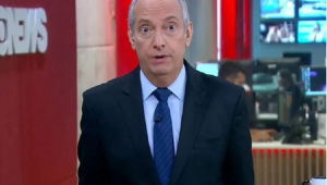 José Roberto Burnier durante apresentação na Globo News