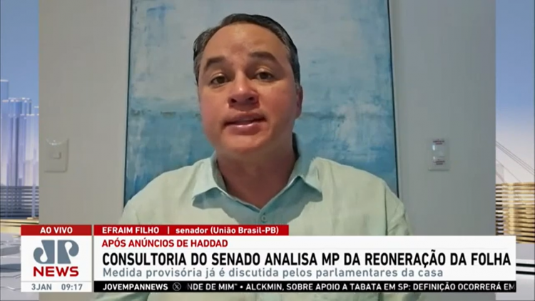 MP da Reoneração passa imagem de imposição de agenda e não de diálogo, avalia Efraim Filho