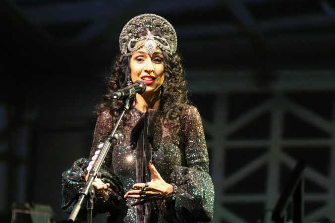 A cantora e compositora Marisa Monte se apresentou no Teatro Positivo, em Curitiba