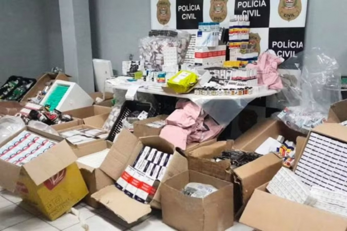 Remédios apreendidos pela Polícia Civil de São Paulo