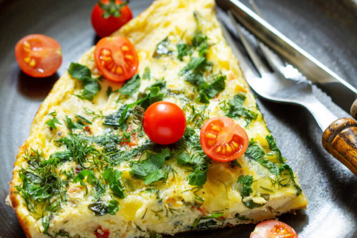 Omelete de batata-doce 