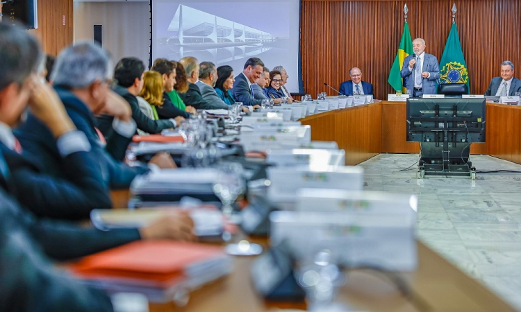 Presidente da República, Luiz Inácio Lula da Silva, durante a reunião Ministerial, no Palácio do Planalto
