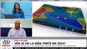 O meteorologista Celso Oliveira fala à jornalista Kellen Severo sobre o fenômeno La Ninã