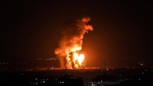 Imagem do site do observatório Sírio de Direitos Humanos (OSDH), com explosão em provícnia 31_03_24