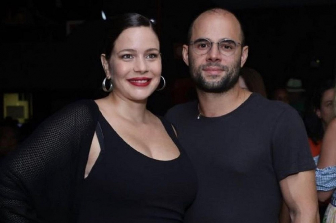 A atriz Leandra Leal com o marido, o fotógrafo Guilherme Burgos