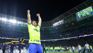 Abe Ferreira comemora o título do Palmeiras