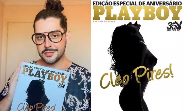 influenciador Lucas Hit com a Playboy rara de Cleo Pires