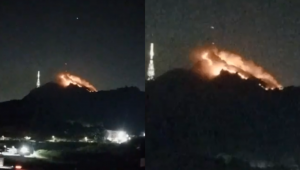 Incêndio destrói vegetação do Pico do Jaraguá, ponto mais alto de São Paulo