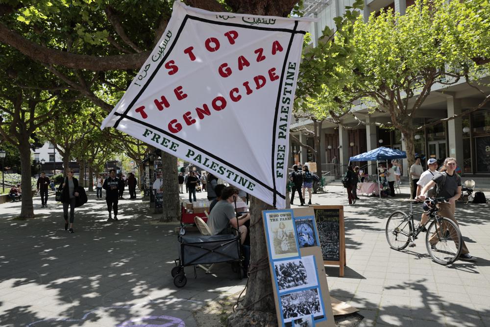 Estudantes americanos fazem protesto pró-palestina nos EUA