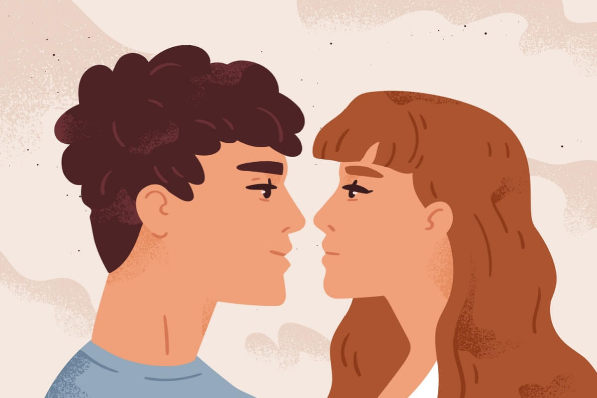 O simples contato visual com alguém que nos atrai desencadeia o desejo de beijar 