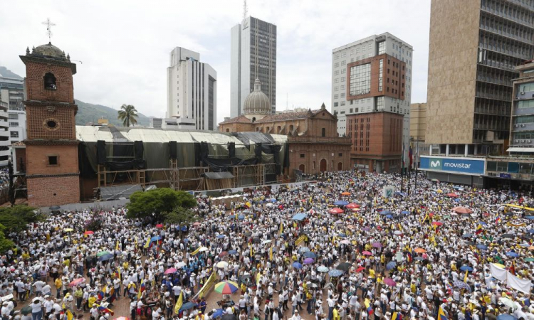 manifestação na colombia